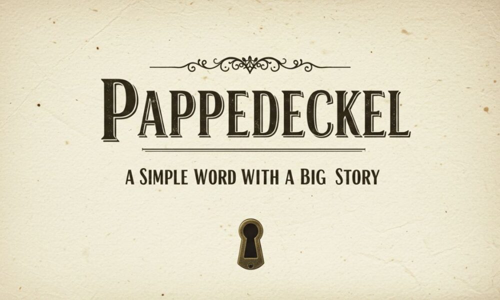Pappedeckel: A Simple Word with a Big Story