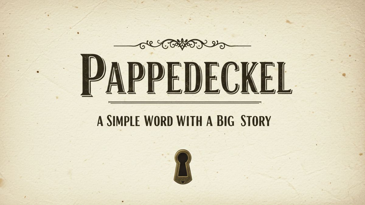 Pappedeckel: A Simple Word with a Big Story